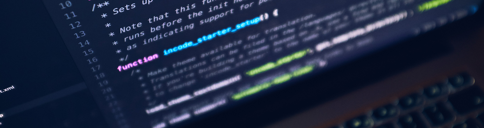 computer code on screen